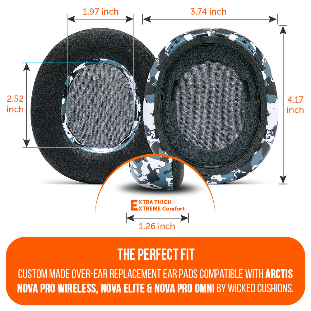 Almohadillas de Repuesto con Gel Refrescante WC FreeZe para Arctis Nova Pro Wireless | Wicked Cushions