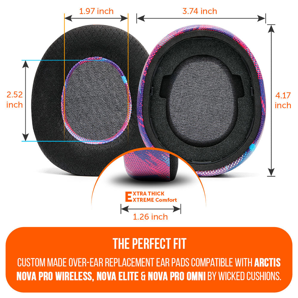 Almohadillas de Repuesto con Gel Refrescante WC FreeZe para Arctis Nova Pro Wireless | Wicked Cushions