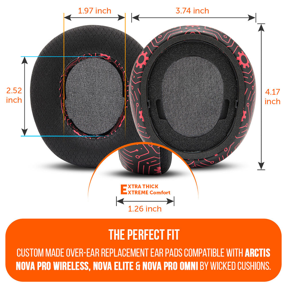 Almohadillas de Repuesto con Gel Refrescante WC FreeZe para Arctis Nova Pro Wireless | Wicked Cushions