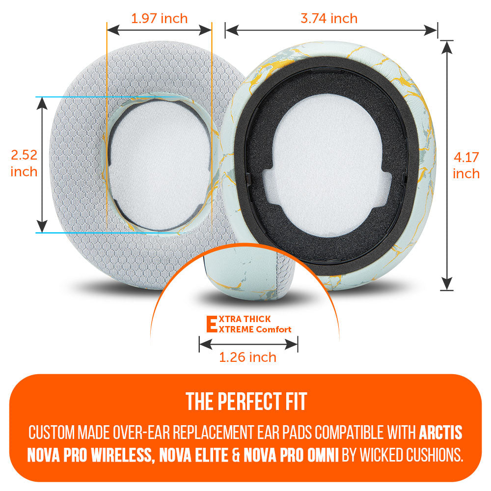 Almohadillas de Repuesto con Gel Refrescante WC FreeZe para Arctis Nova Pro Wireless | Wicked Cushions