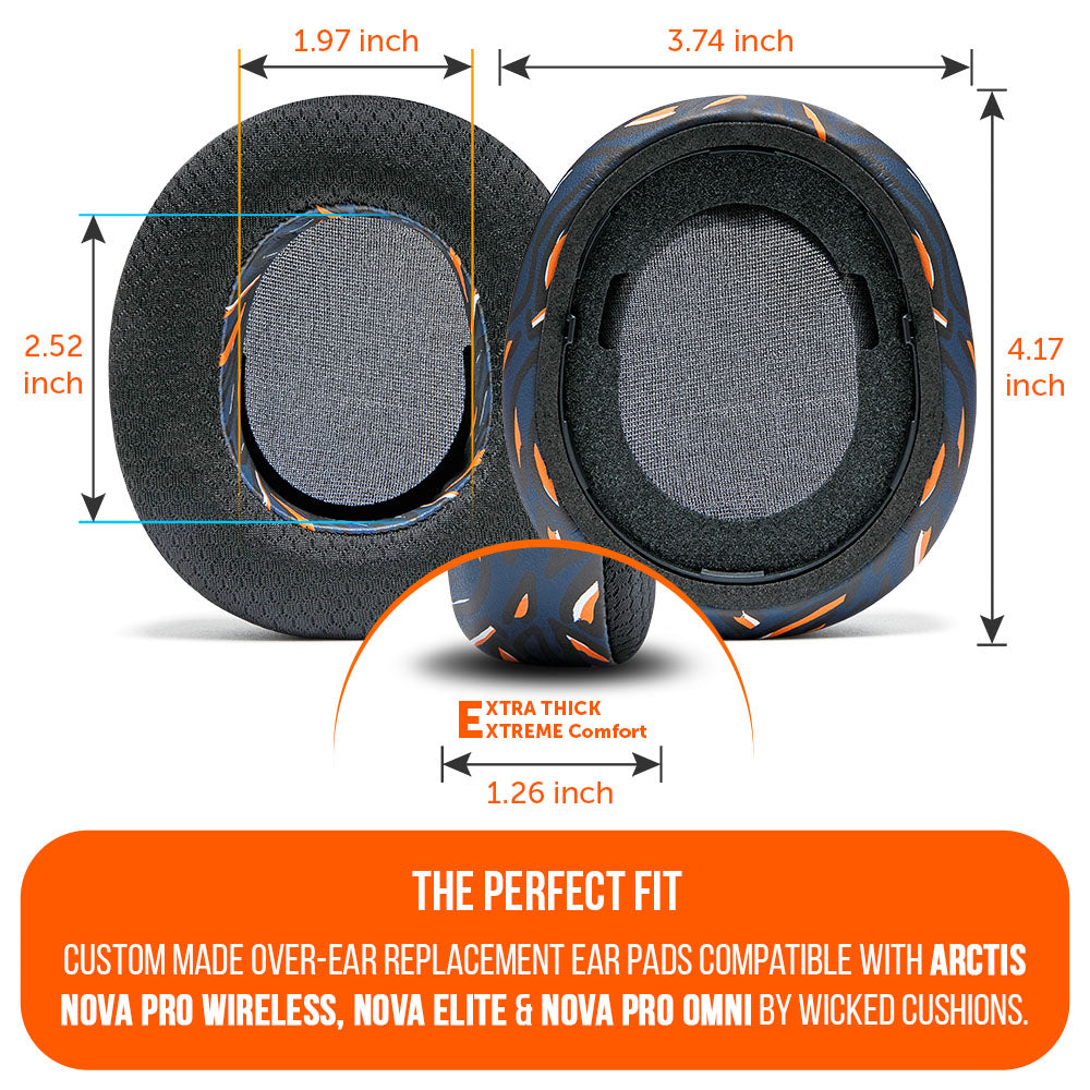 Almohadillas de Repuesto con Gel Refrescante WC FreeZe para Arctis Nova Pro Wireless | Wicked Cushions