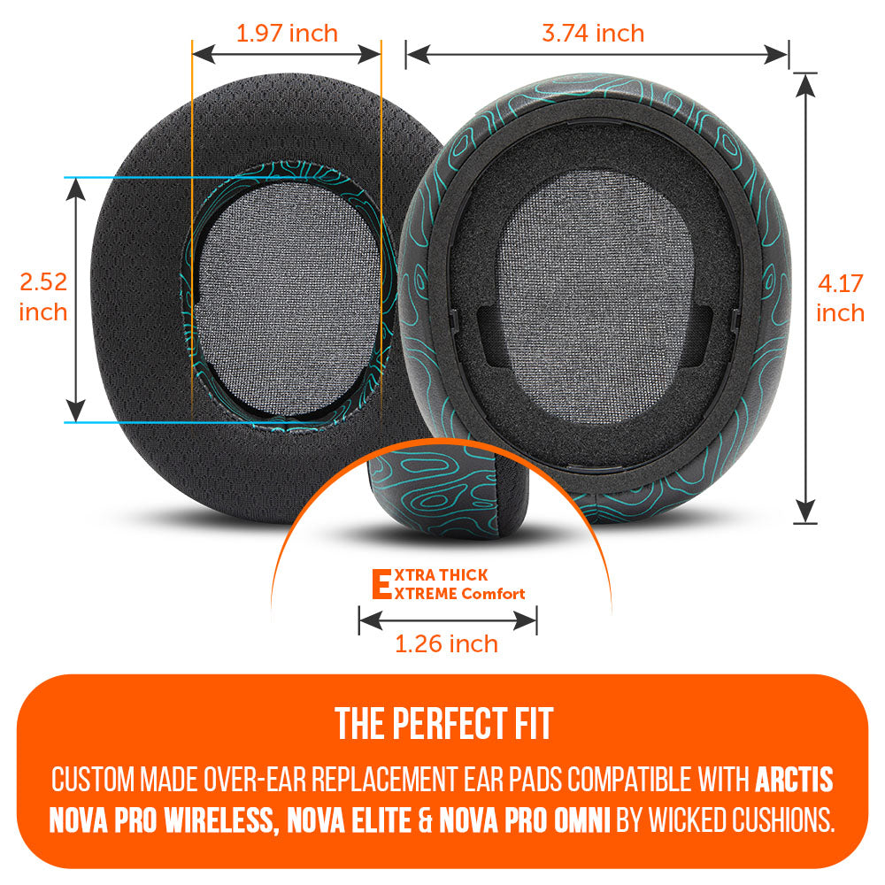 Almohadillas de Repuesto con Gel Refrescante WC FreeZe para Arctis Nova Pro Wireless | Wicked Cushions