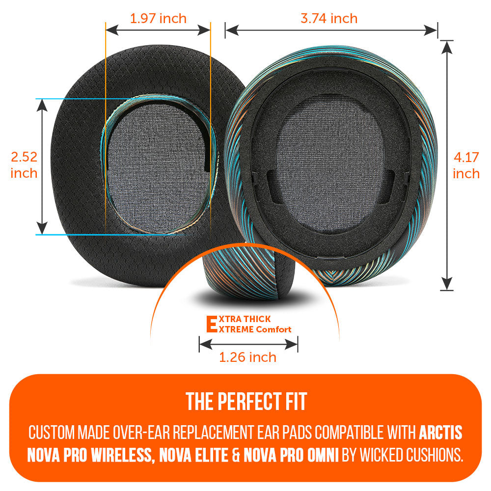 Almohadillas de Repuesto con Gel Refrescante WC FreeZe para Arctis Nova Pro Wireless | Wicked Cushions