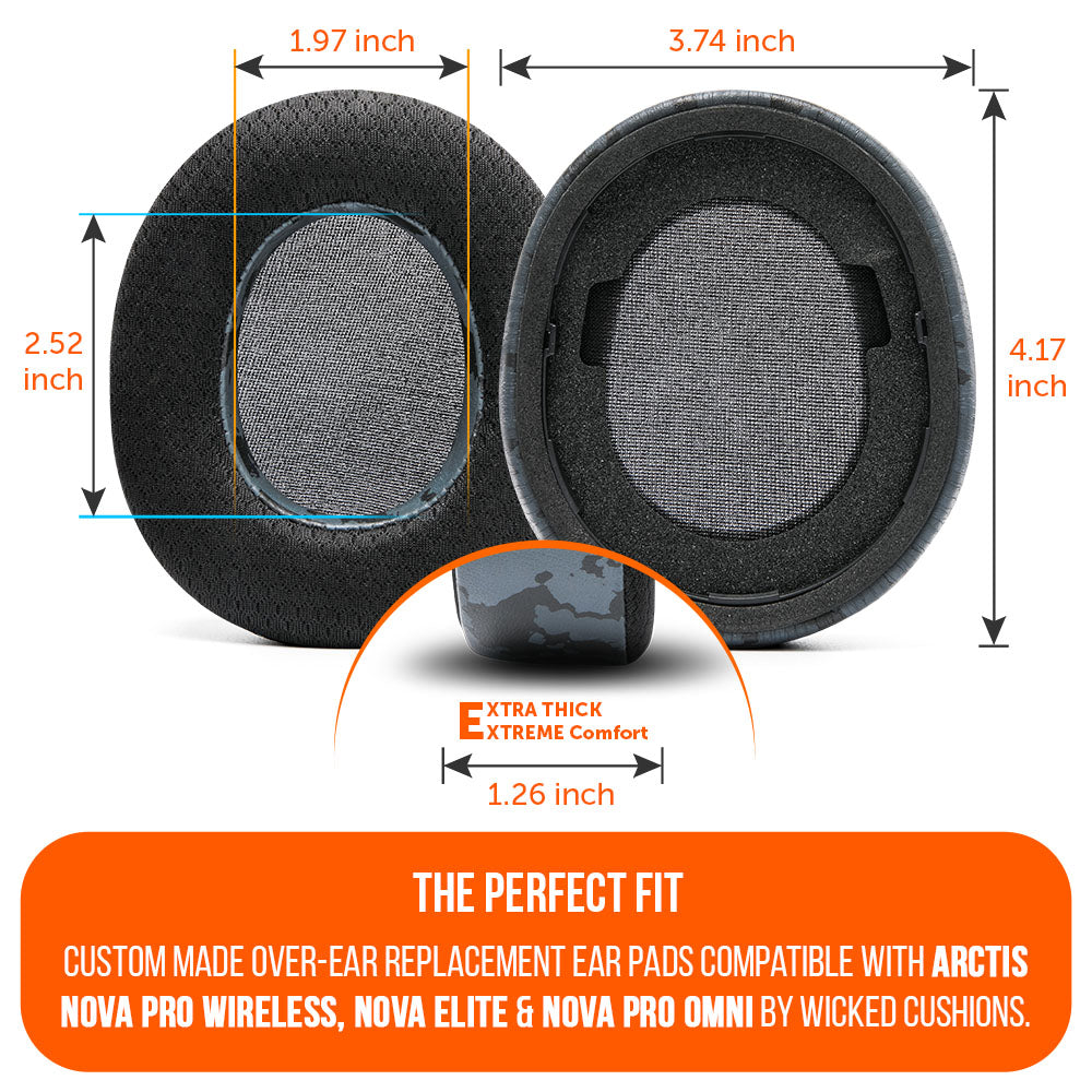 Almohadillas de Repuesto con Gel Refrescante WC FreeZe para Arctis Nova Pro Wireless | Wicked Cushions