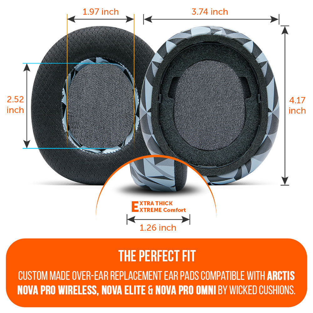 Almohadillas de Repuesto con Gel Refrescante WC FreeZe para Arctis Nova Pro Wireless | Wicked Cushions