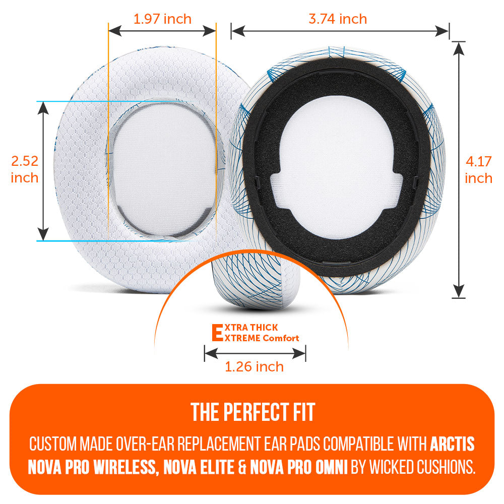 Almohadillas de Repuesto con Gel Refrescante WC FreeZe para Arctis Nova Pro Wireless | Wicked Cushions
