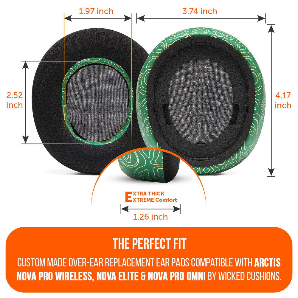 Almohadillas de Repuesto con Gel Refrescante WC FreeZe para Arctis Nova Pro Wireless | Wicked Cushions