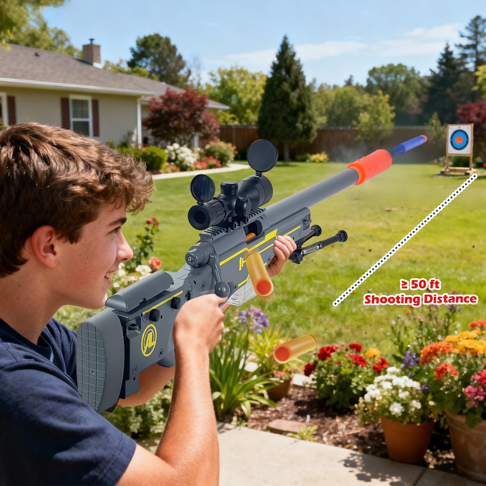 AWM Sniper Blaster Táctico | Foam Dart Rifle Plegable