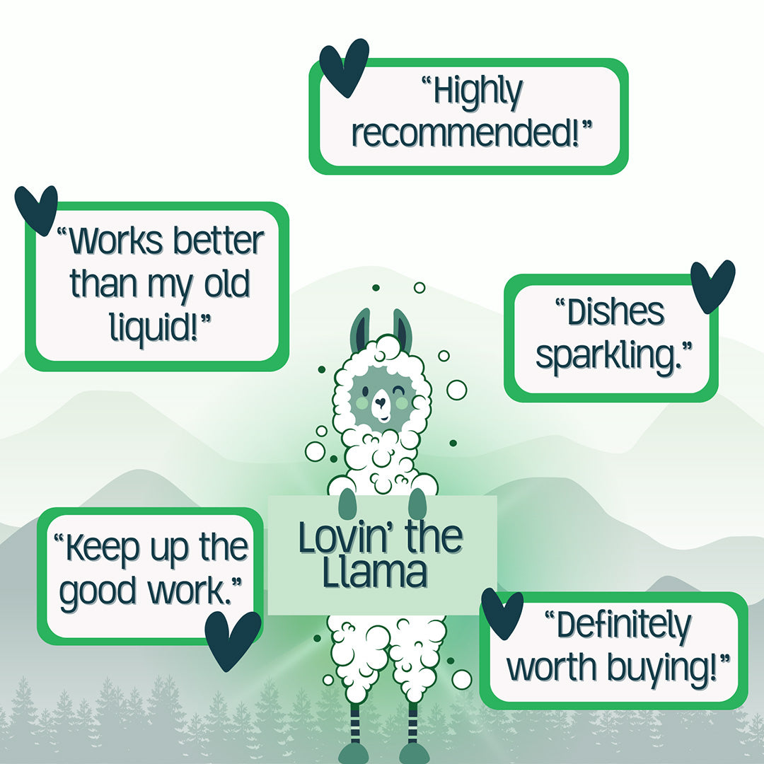 Pastillas para Lavavajillas EWG Verified™ Sin PVA — Limpieza Pura (20/40 uds) | Green Llama