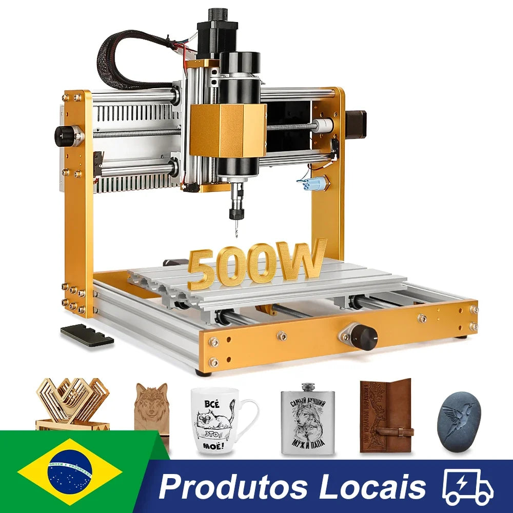 CNC Router 3018Pro Max 500W — Marco de Aluminio, Control GRBL Offline
