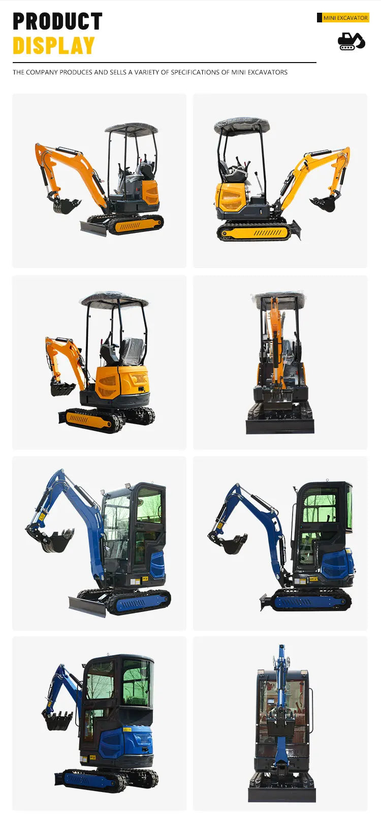 Mini Excavadora Diésel 1.8 ton — Multifuncional, Certificada CE