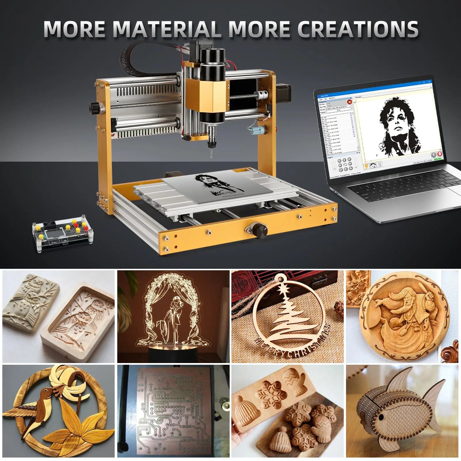 CNC Router 3018Pro Max 500W — Marco de Aluminio, Control GRBL Offline