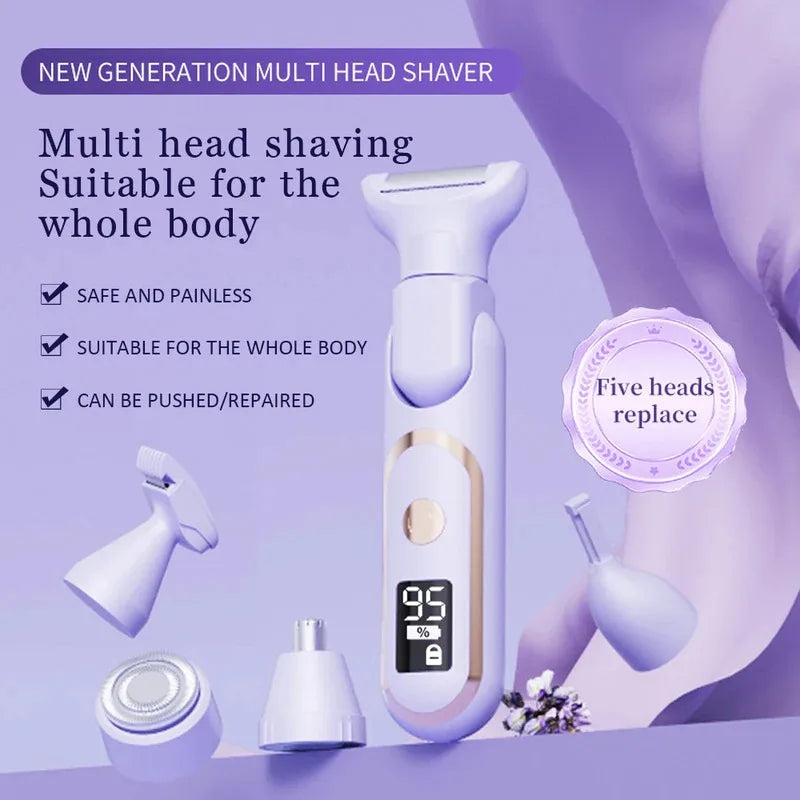 Rasuradora Eléctrica 5 en 1 para Mujer | 5-in-1 Electric Razor for Women