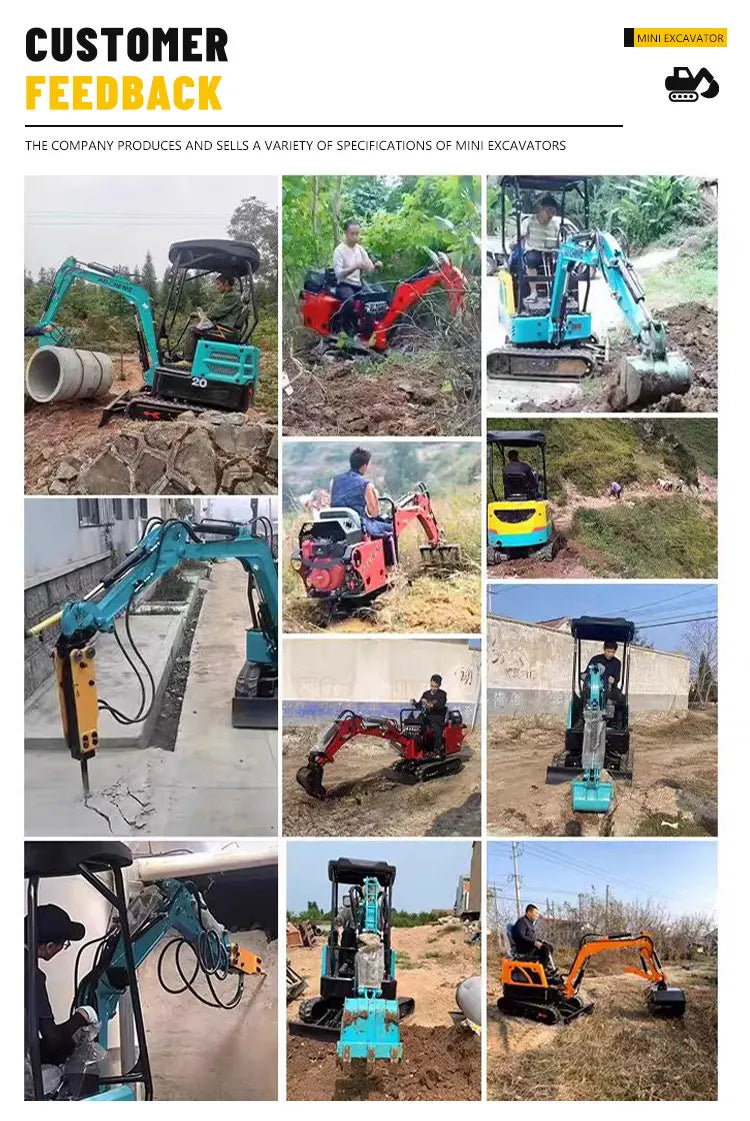 Mini Excavadora Diésel 1.8 ton — Multifuncional, Certificada CE