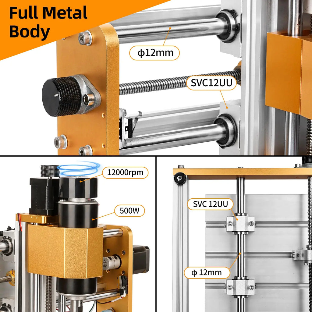 CNC Router 3018Pro Max 500W — Marco de Aluminio, Control GRBL Offline