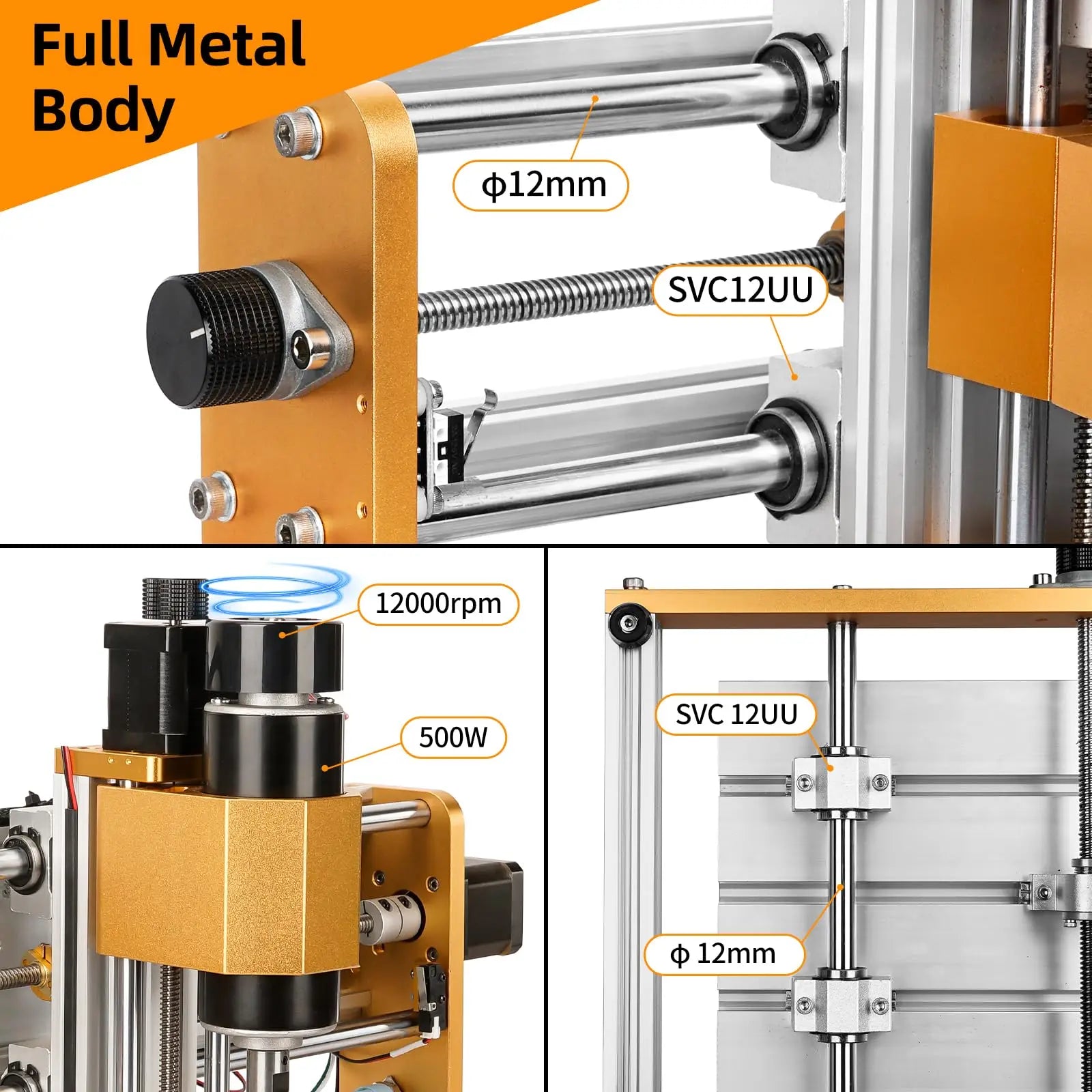 CNC Router 3018Pro Max 500W — Marco de Aluminio, Control GRBL Offline