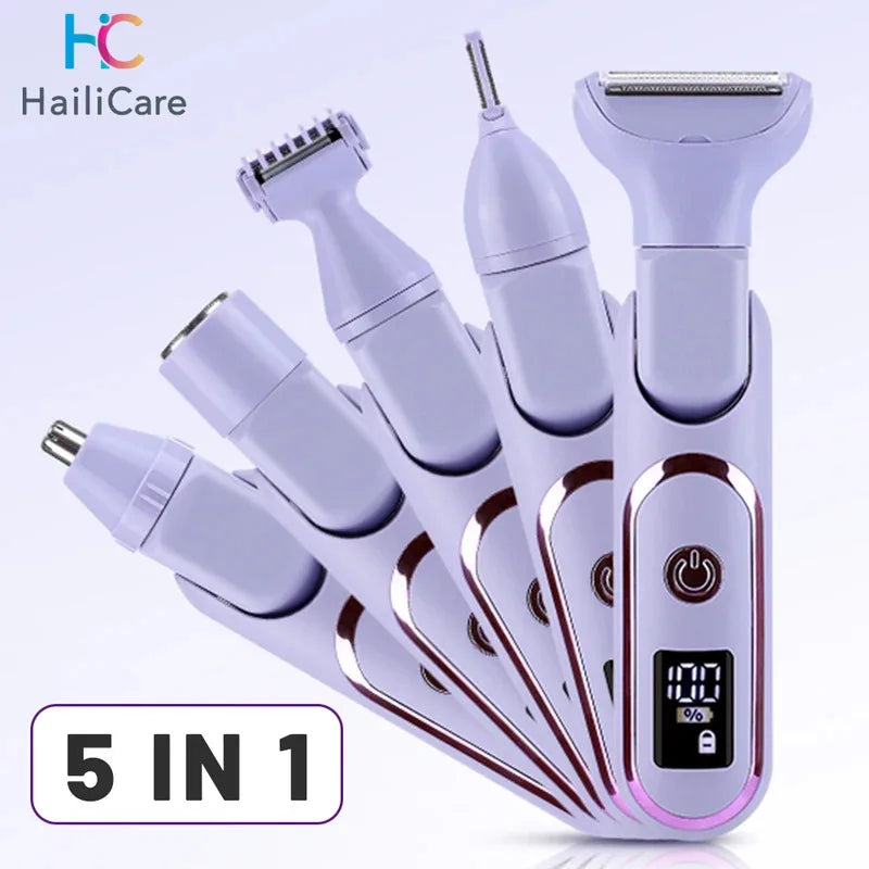 Rasuradora Eléctrica 5 en 1 para Mujer | 5-in-1 Electric Razor for Women