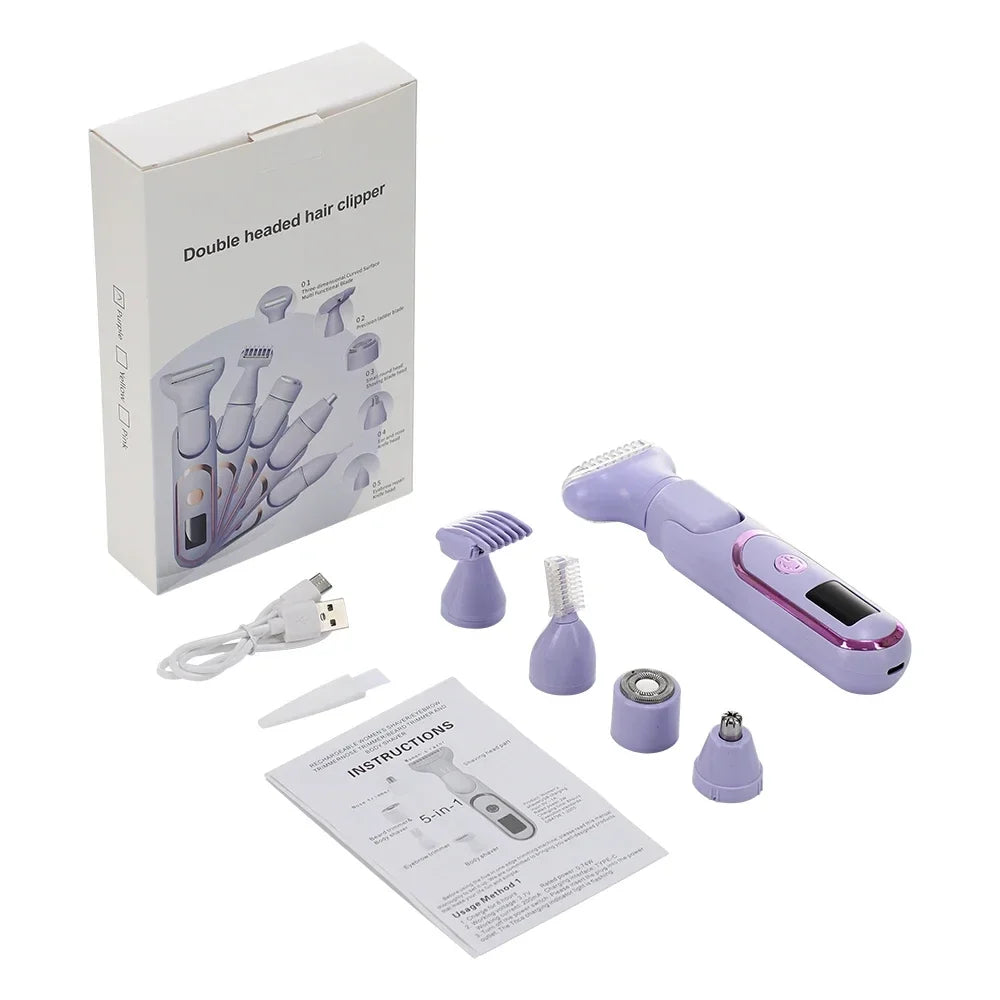 Rasuradora Eléctrica 5 en 1 para Mujer | 5-in-1 Electric Razor for Women