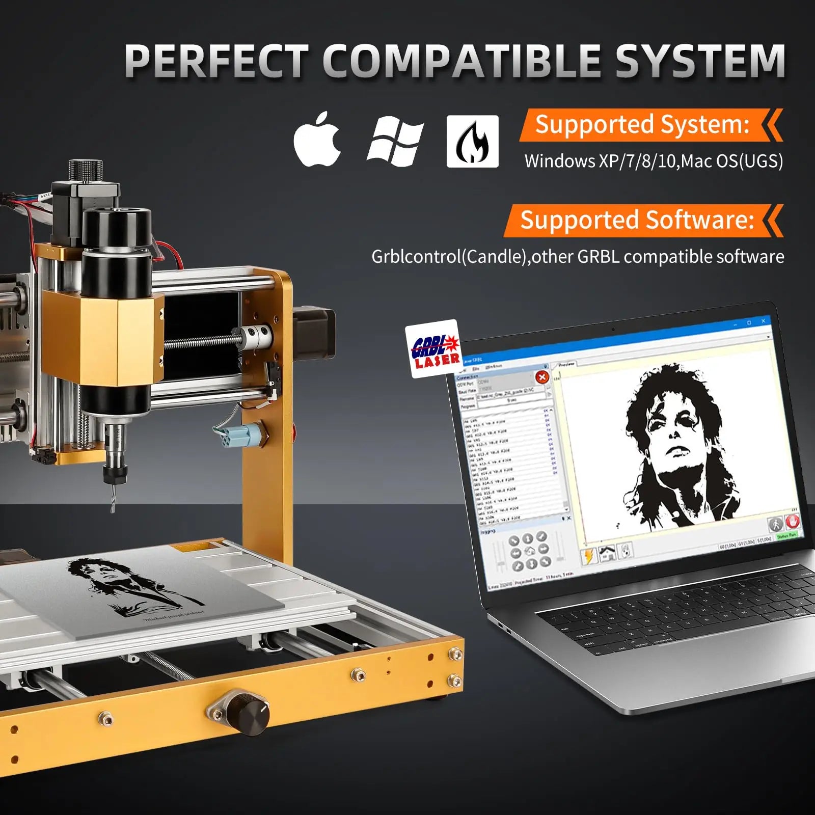 CNC Router 3018Pro Max 500W — Marco de Aluminio, Control GRBL Offline
