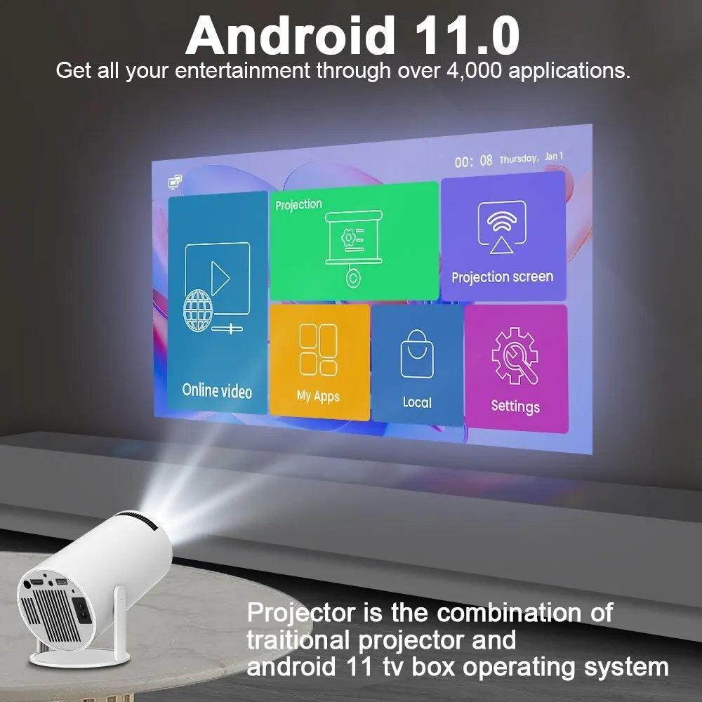 Proyector 4K Portátil — Cine en Casa y Exterior