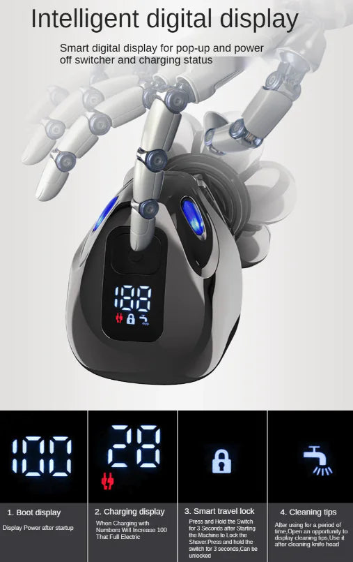 Afeitadora 7D Inalámbrica 5 en 1 | 7D Cordless Shaver 5-in-1 for Men