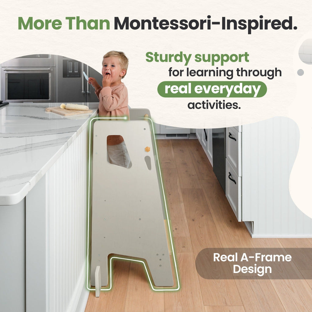 Montessori Toddler Tower - Adjustable Kitchen Stool Helper