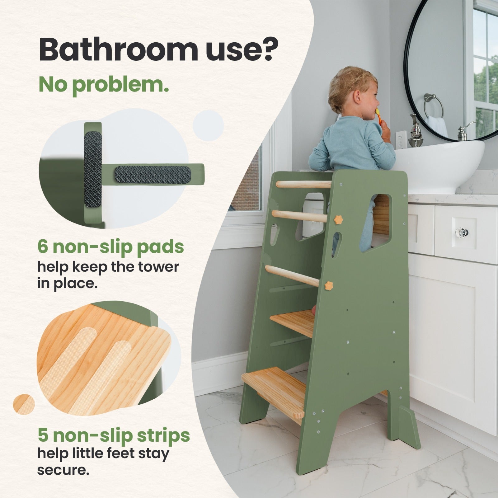 Montessori Toddler Tower - Adjustable Kitchen Stool Helper
