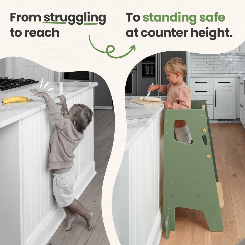 Montessori Toddler Tower - Adjustable Kitchen Stool Helper