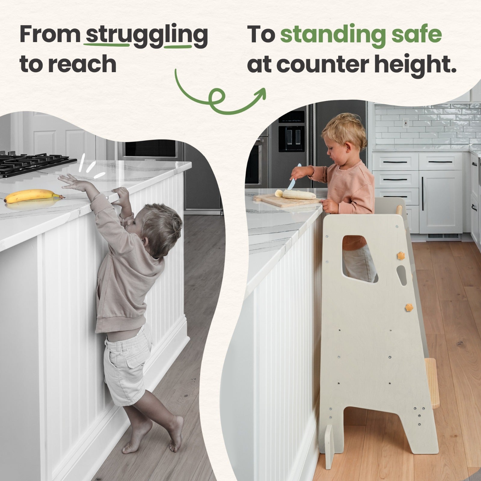 Montessori Toddler Tower - Adjustable Kitchen Stool Helper