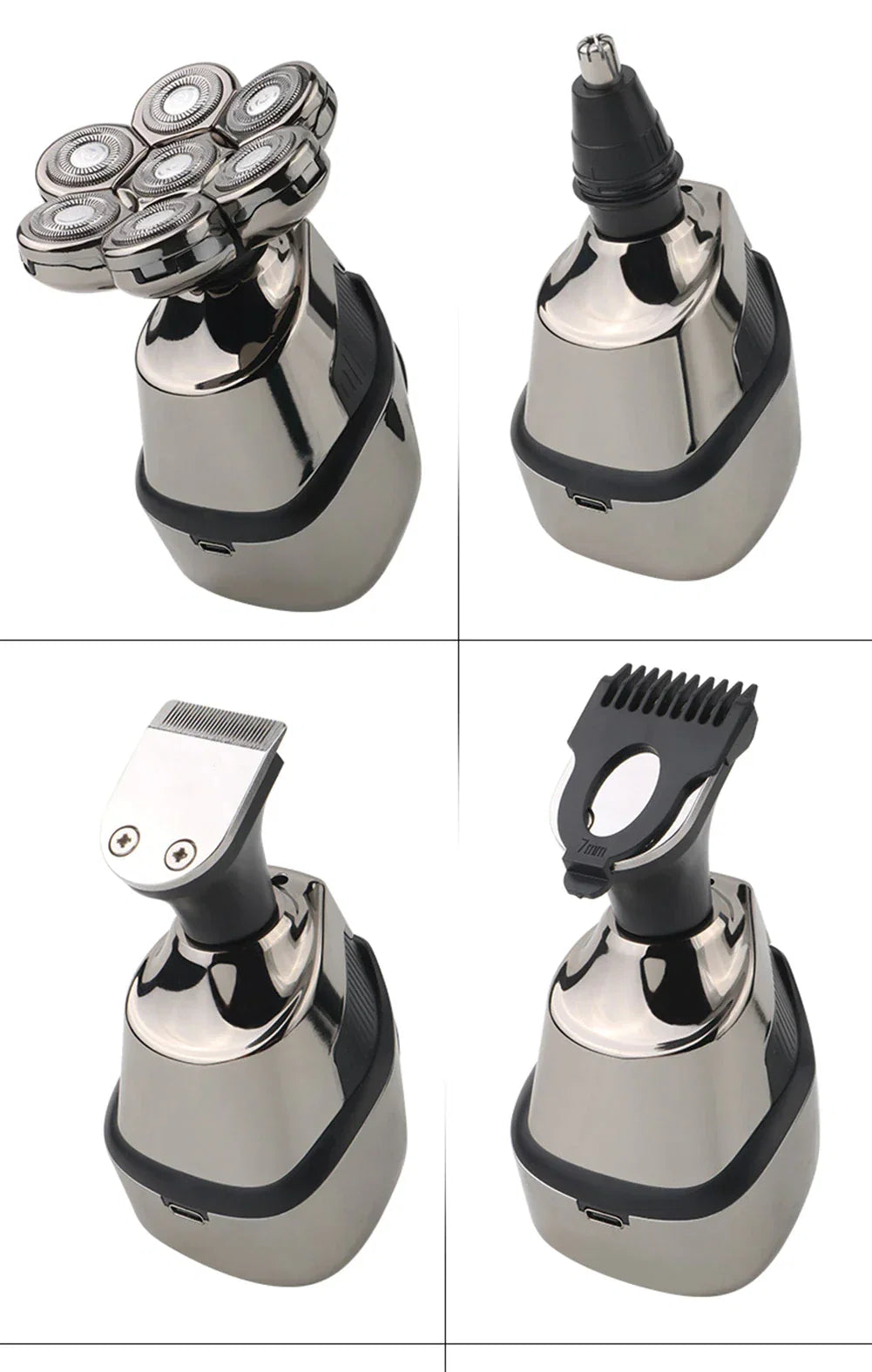 Afeitadora 7D Inalámbrica 5 en 1 | 7D Cordless Shaver 5-in-1 for Men