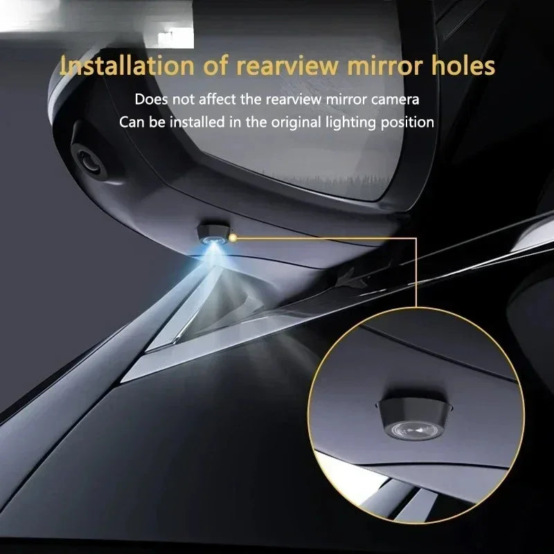 1Pair Car Angel Wings Welcome Light Dynamic Rearview Mirror Carpet Light Led Ambient Light Decorative Atmosphere 12V Universal