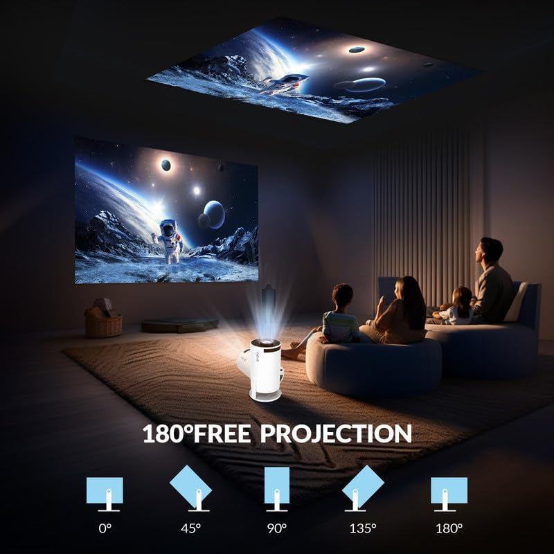 HY300 PRO+ LCD Smart Short Throw Projector for Home Theater