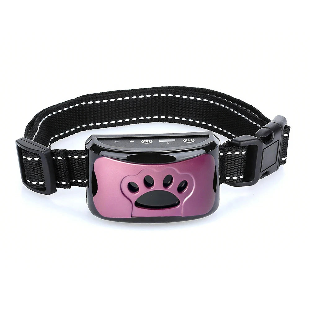 Intelligent anti Bark Collar for Dogs, Auto Ultrasonic & Vibration 3-Mode Training, USB Rechargeable Bark Control Device