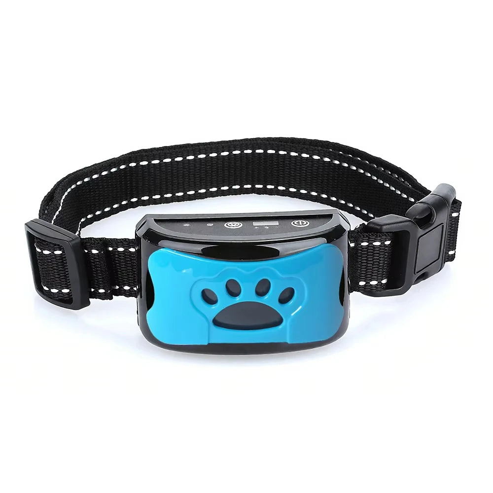 Intelligent anti Bark Collar for Dogs, Auto Ultrasonic & Vibration 3-Mode Training, USB Rechargeable Bark Control Device
