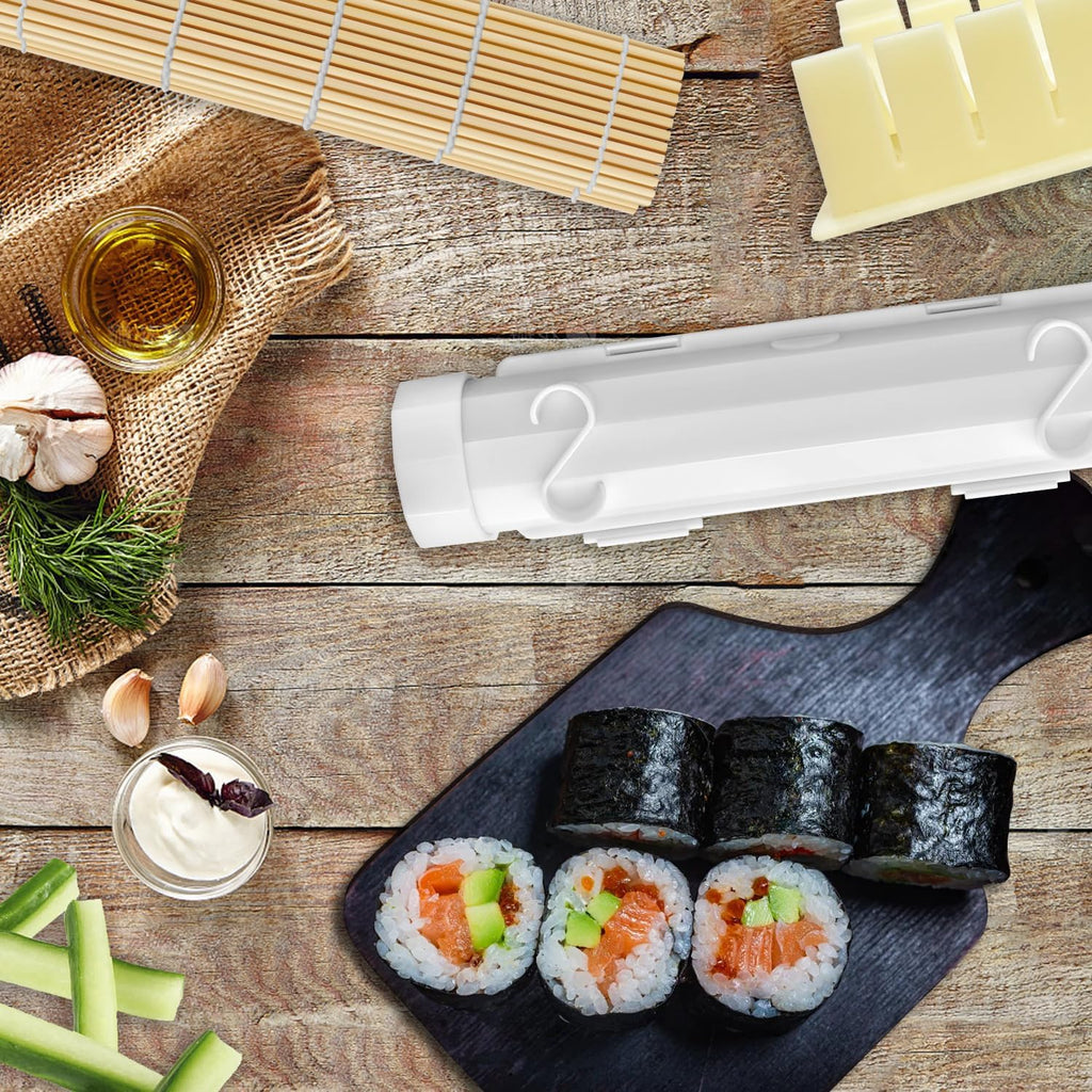 Sushi Making Kit, Food Grade Sushi Bazooka, Sushi Maker, Bamboo Sushi Rolling，For Beginners & Hobbyists - Craft Rolls with Rice, Vegetables, Meat