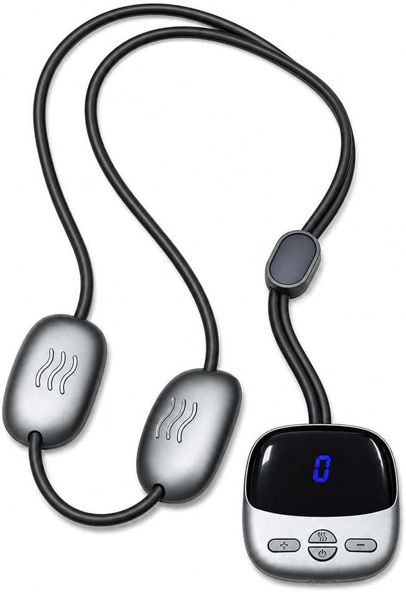 Portable Neck Massager with Heat, Ultra-Light Pendant Smart Neck Massager for Relaxation, 4 Modes 9 Levels, Cordless Comfort Neck Relaxer for Office, Travel, Home - Gifts for Men/Women