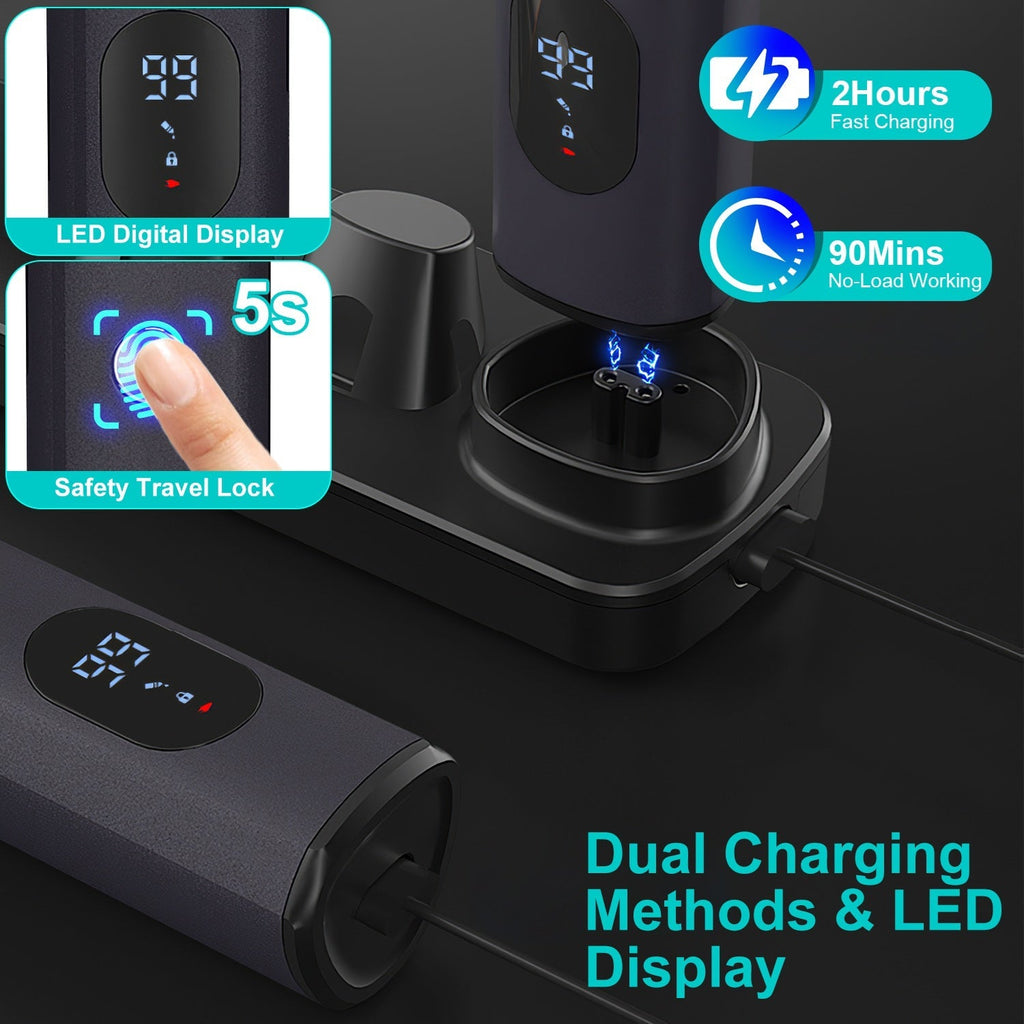 Trimmer Eléctrico 5 en 1 para Hombre — Impermeable IPX5, Inalámbrico
