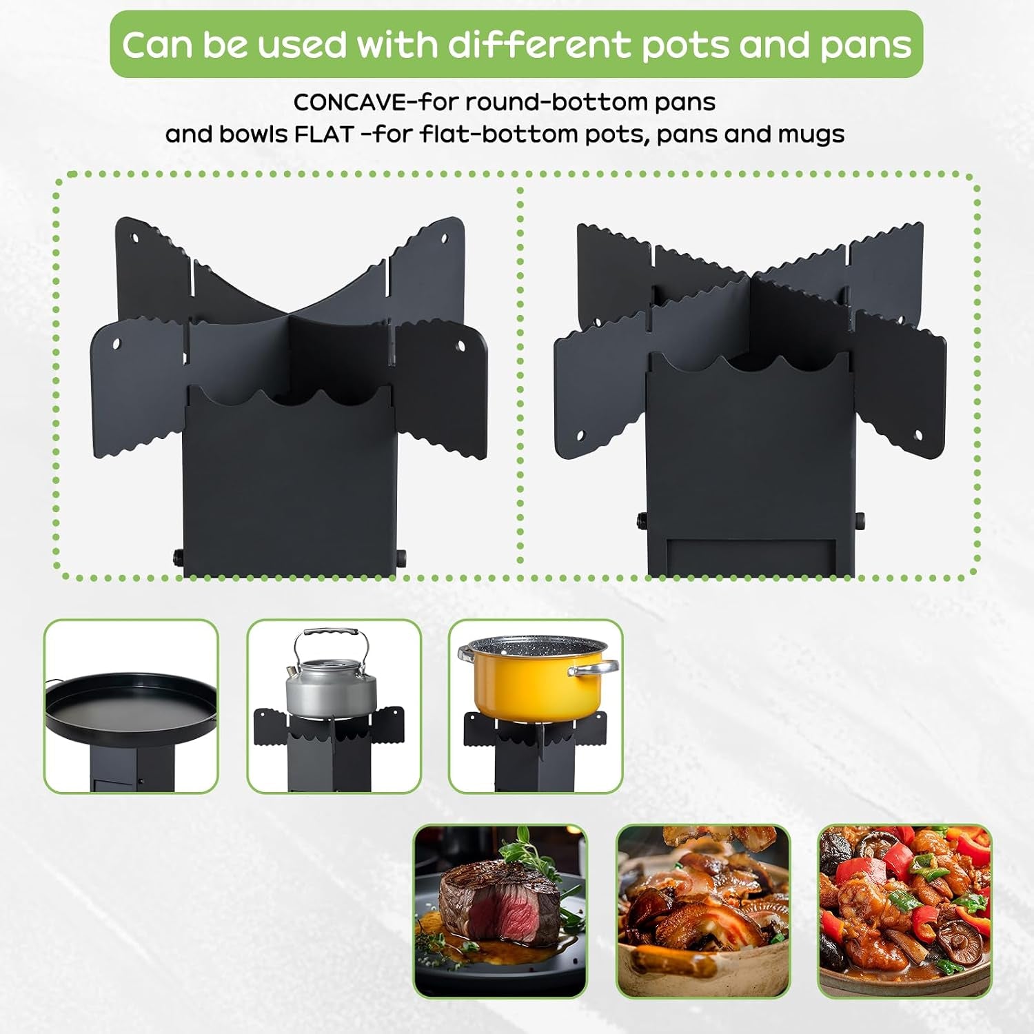Camping Rocket Stove,Portable Wood Burning Stove,Tent Stove,Heating Burner Stove,Fire Camping Stove for Cooking Backyard,Cooking Camping Grill Outdoor Events BBQ (Black B)