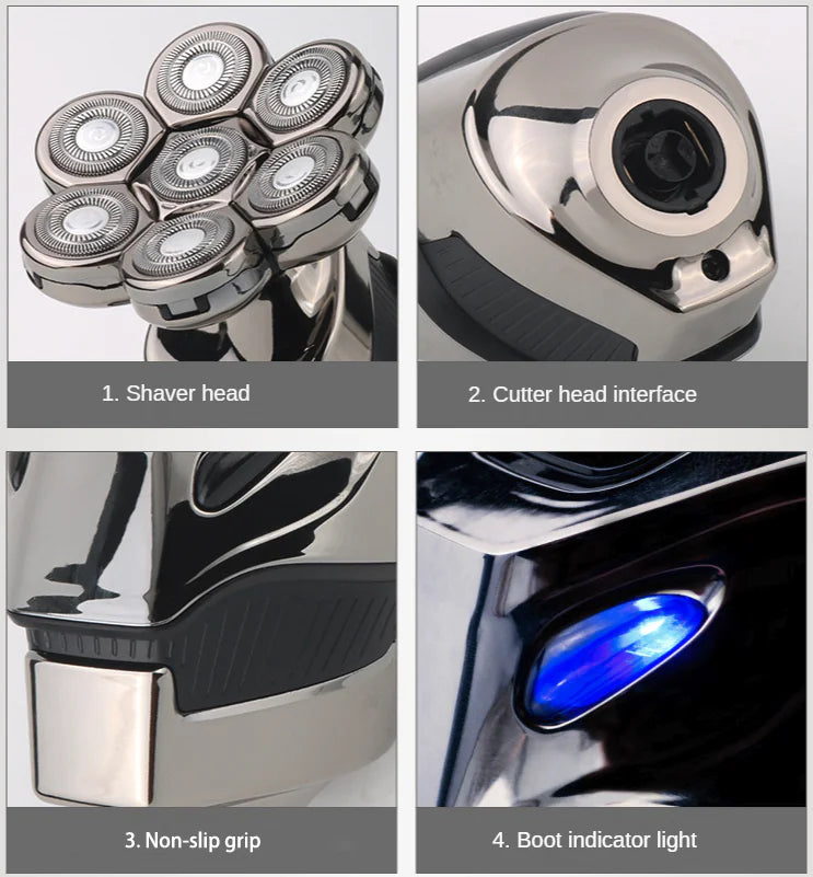 Afeitadora 7D Inalámbrica 5 en 1 | 7D Cordless Shaver 5-in-1 for Men