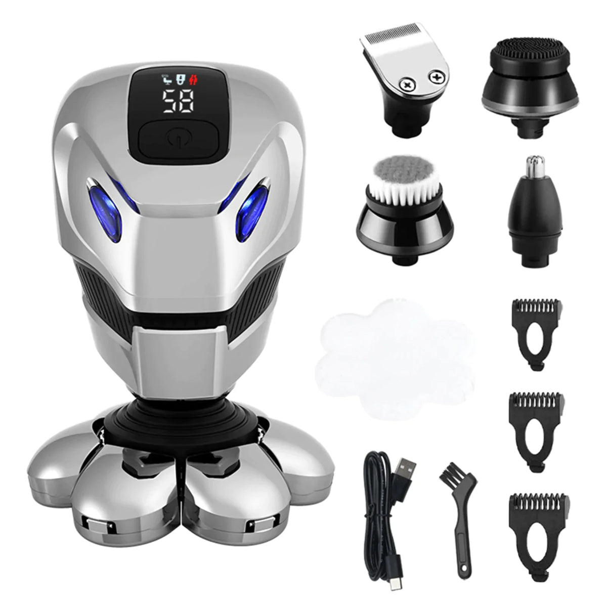 Afeitadora 7D Inalámbrica 5 en 1 | 7D Cordless Shaver 5-in-1 for Men