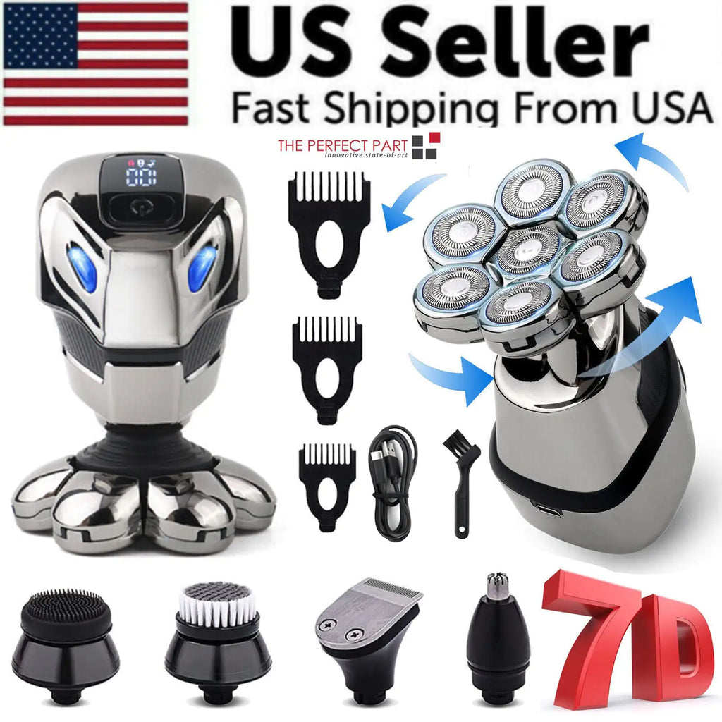 Afeitadora 7D Inalámbrica 5 en 1 | 7D Cordless Shaver 5-in-1 for Men