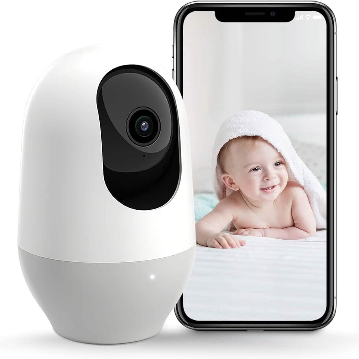 Cámara de Seguridad Nooie 1080P — Seguimiento de Movimiento, Visión Nocturna IR