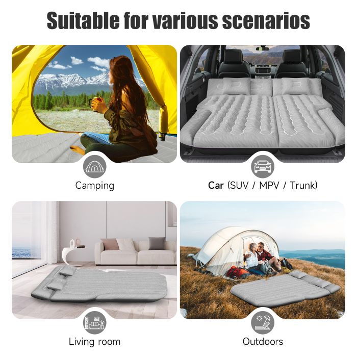 DikaSun – Colchón de Aire Universal para SUV con Bomba Eléctrica | SUV Air Mattress with Electric Pump
