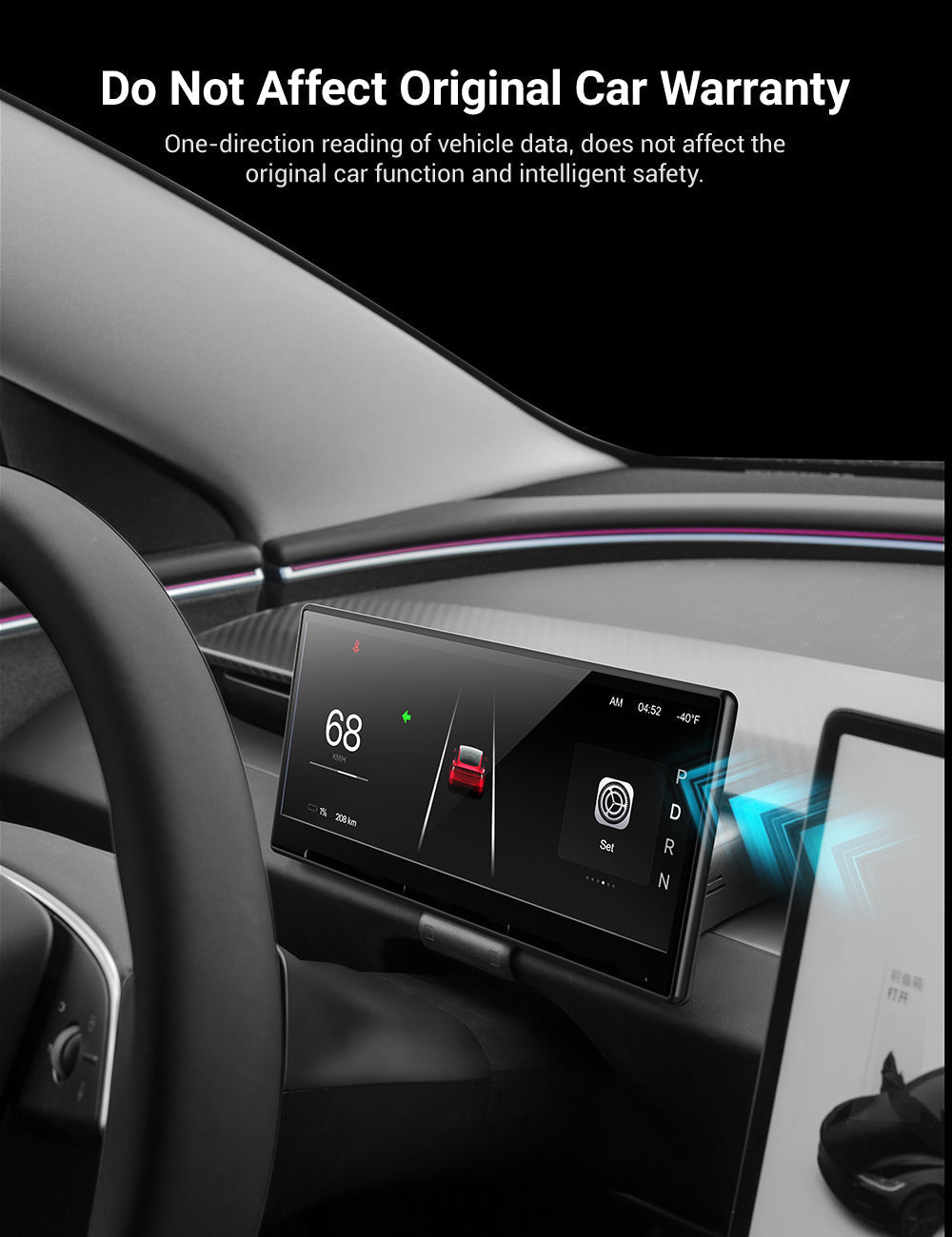 TESERY F9 Pro | Pantalla Dashboard con CarPlay & Android Auto para Tesla Model 3/Y