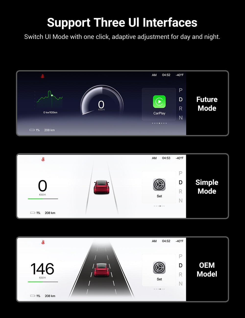 TESERY F9 Pro | Pantalla Dashboard con CarPlay & Android Auto para Tesla Model 3/Y