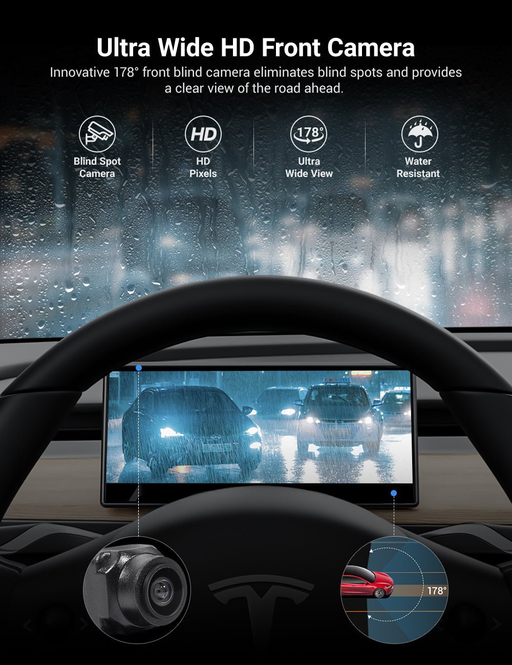 TESERY F9 Pro | Pantalla Dashboard con CarPlay & Android Auto para Tesla Model 3/Y